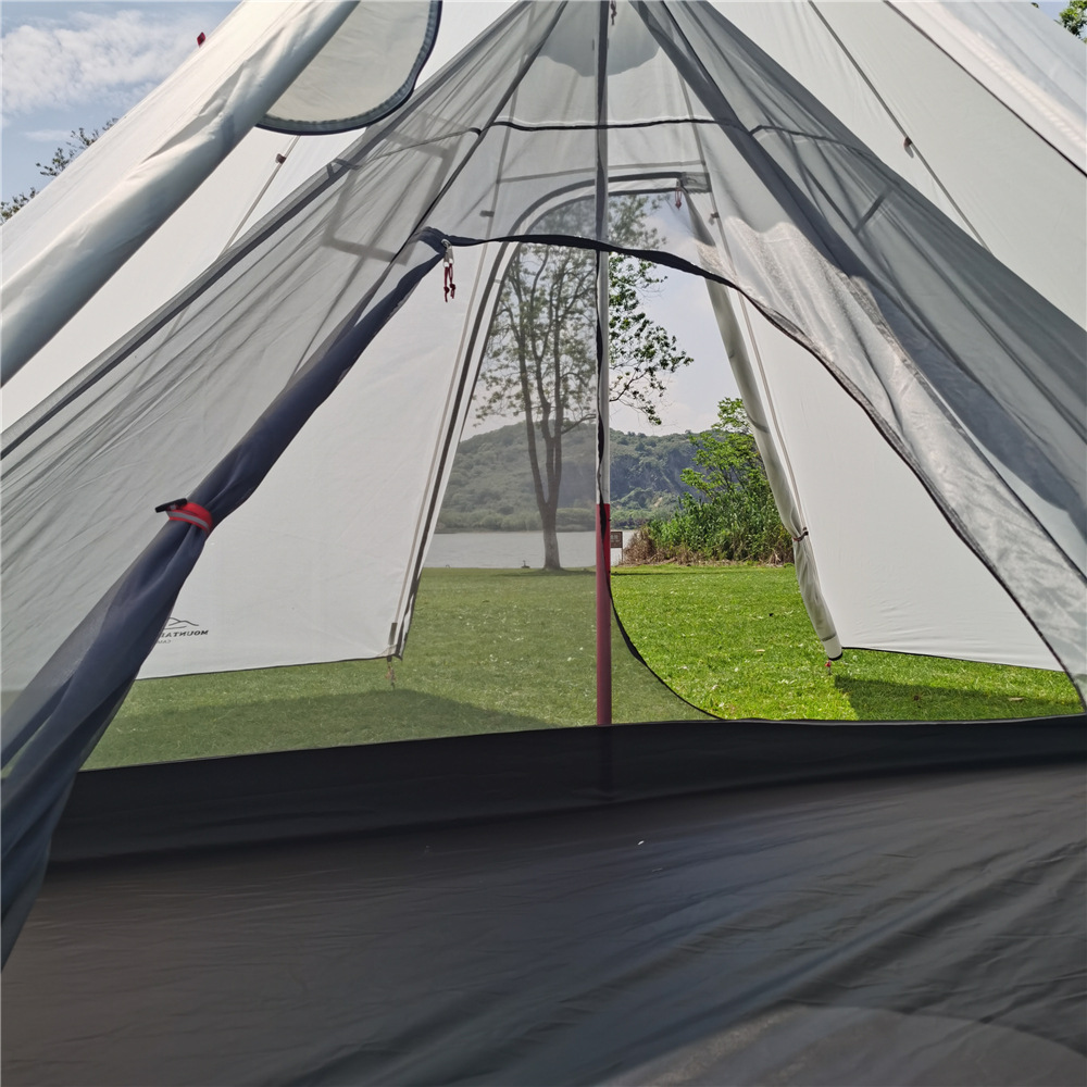 Cheap Goat Tents Ultralight Pyramid Outdoor Indoor Tent Summer Mesh Tent Portable Hiking Camping Tepee Inside Tent 2022 New   